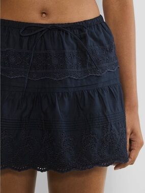 NWT Sunday Best Connie Poplin Skirt Admiral Blue Size Small